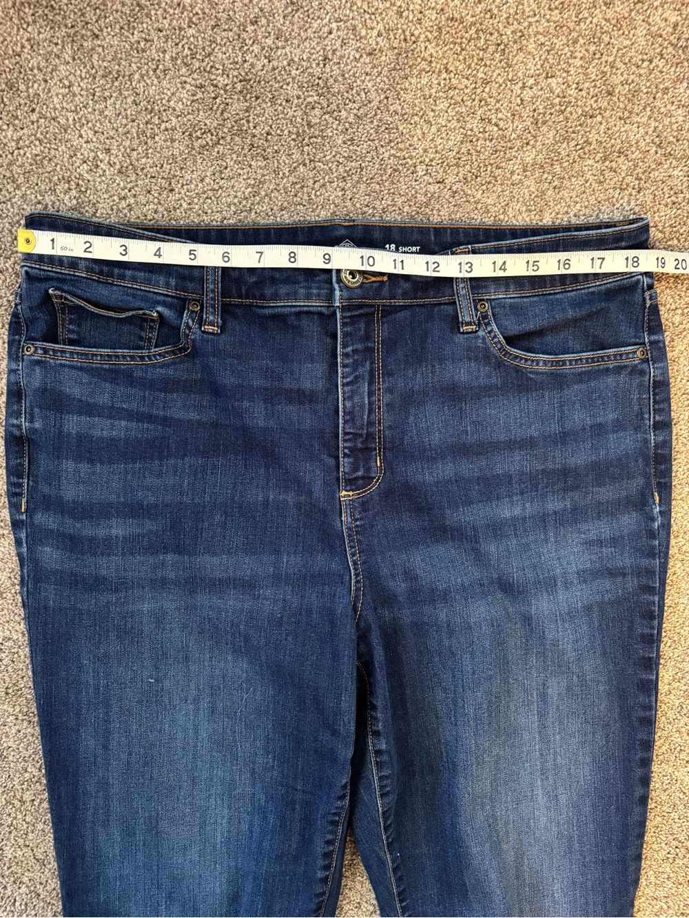 St John’s Bay Women’s Dark Blue Women's Straight-Leg Jeans Size 18 Short - Picture 7 of 7